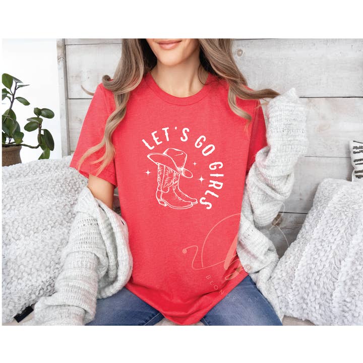 Blonde Ambition Apparel & Designs - Wholesale T-Shirt (Graphic) - Women's - Let's Go Girls Tee | Exclusive Design | Western Tee3