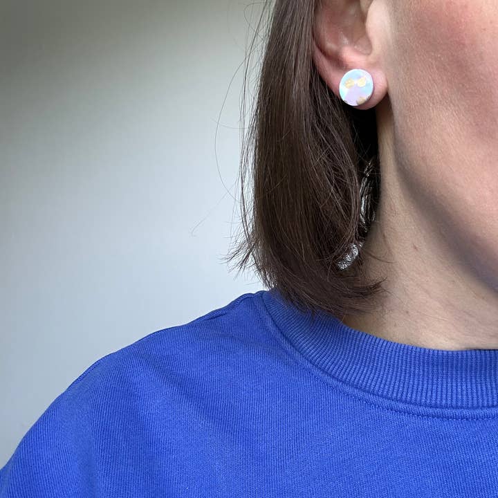 Love kiki designs - Wholesale Stud/post earrings - Small Clay Stud Earrings Abstract Designs11