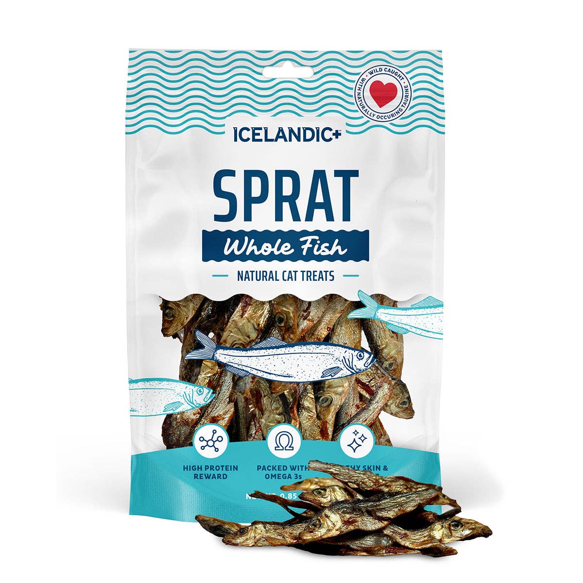 Icelandic+ - Wholesale Pet Treats - Cat - Sprat Whole Fish Cat Treats0