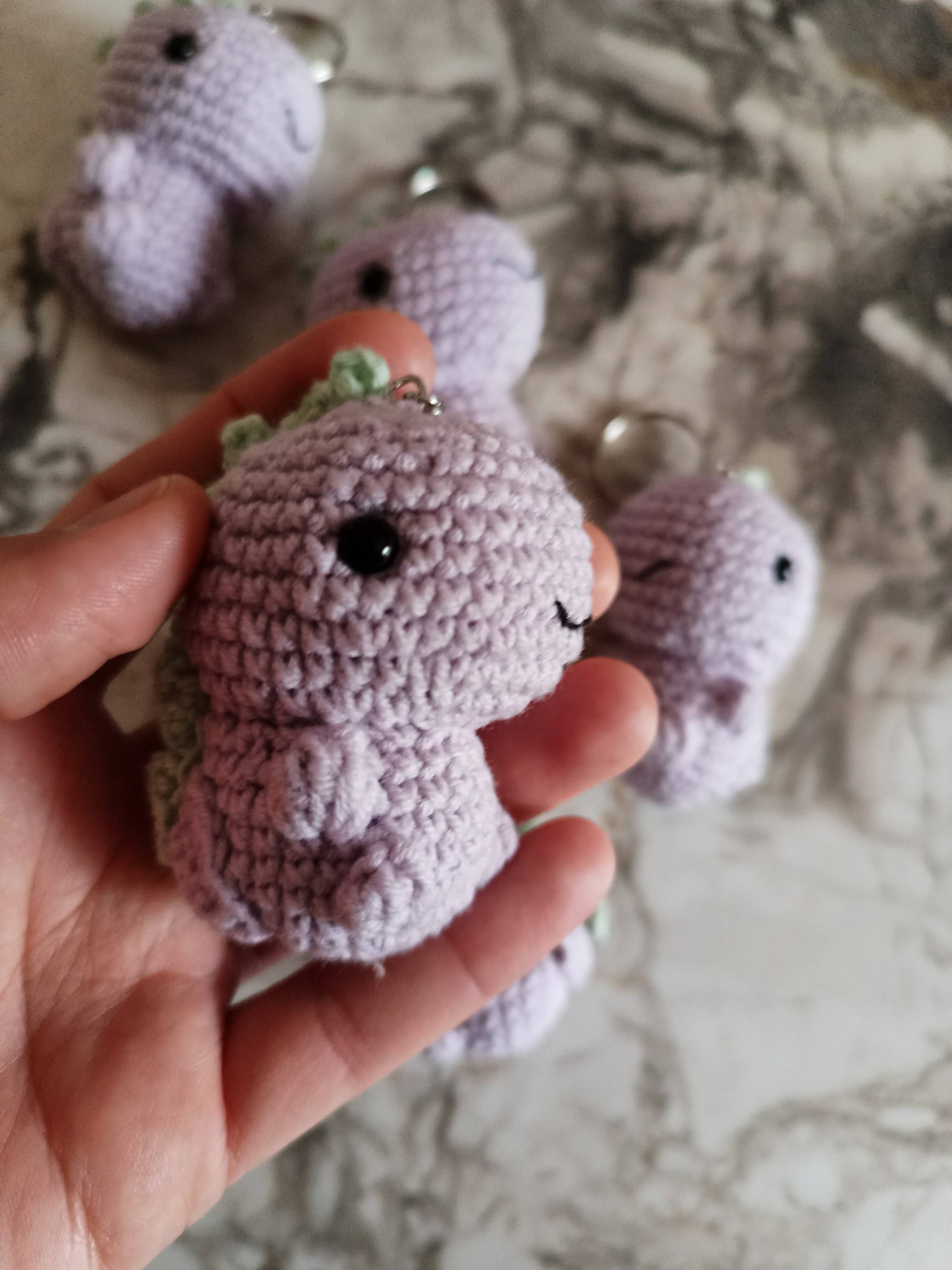 KLABELGIFT – wholesale Keychain – Women's – Handmade Crochet Dinosaur Keychain – Cute & Unique Gift0