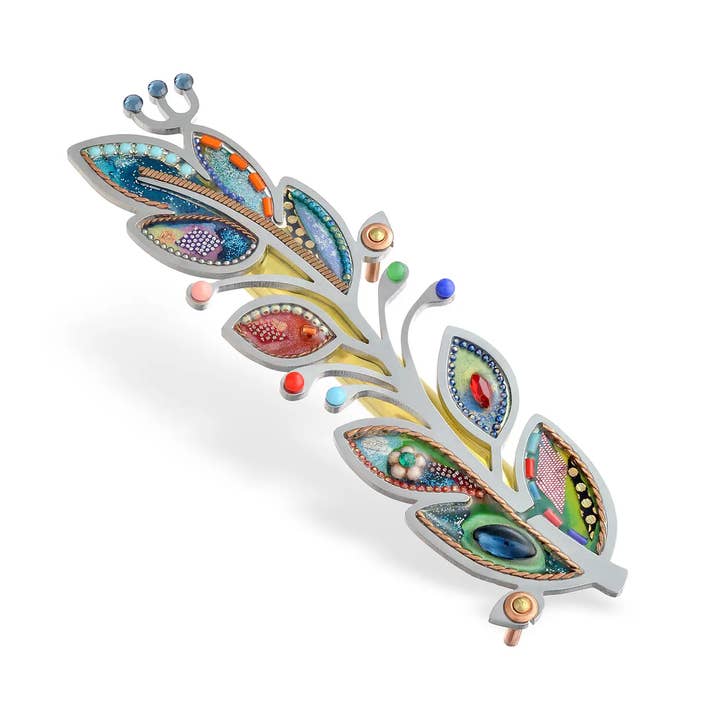Seeka Olive Branch Mezuzah Style #1451824 for wholesale by Seeka Jewelry and Judaica