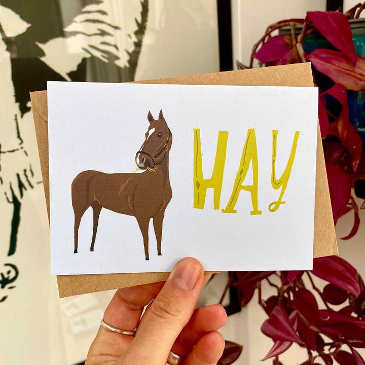 Nicola Rowlands - Wholesale Everyday Greeting Card - HAY blank card from Nicola Rowlands UK designer1