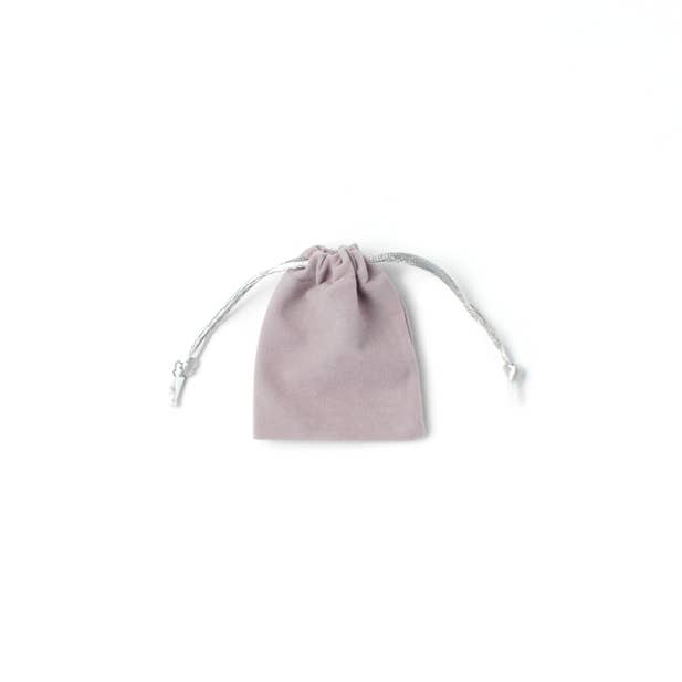 Inca UK - Wholesale Gift Bag - 8.5x7cm. Grey Flocked Velvet Pouch