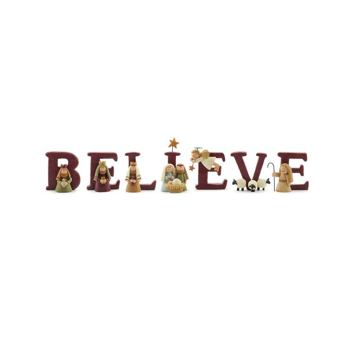 BELIEVE SET OF LETTERS/FIGURES for wholesale by Heaven Sends