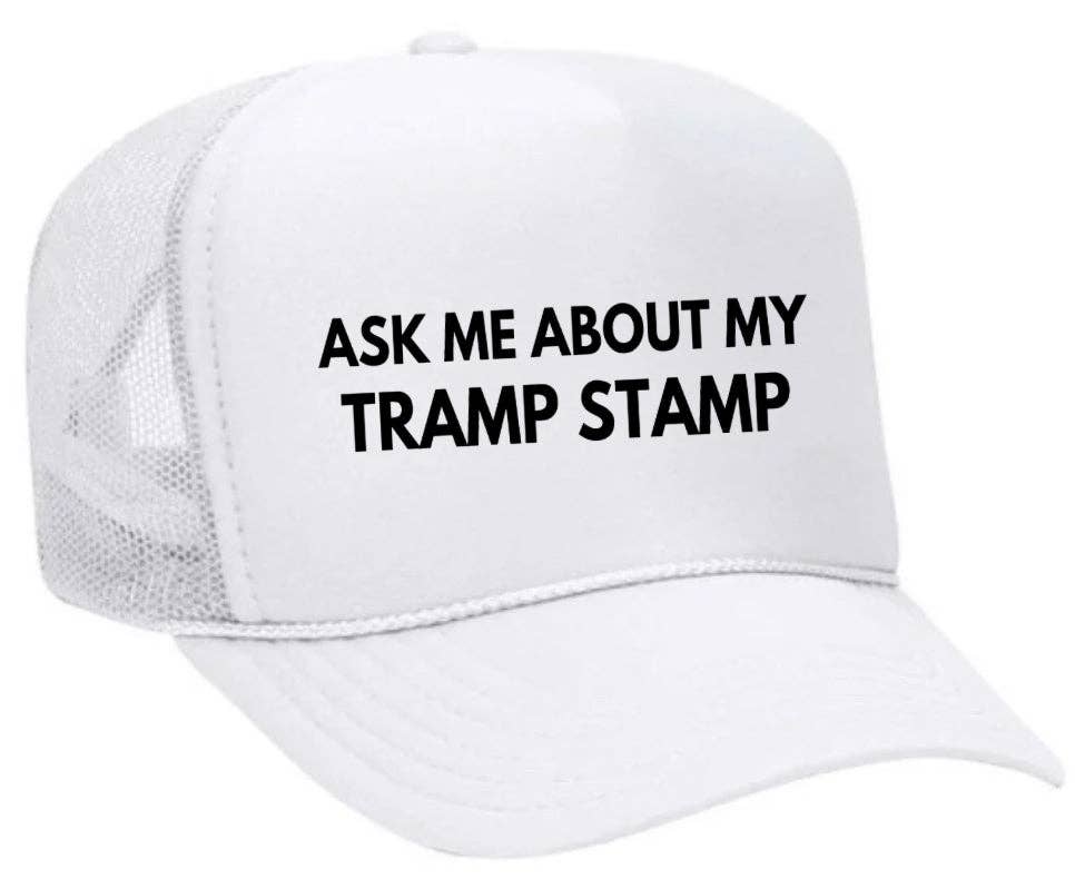 Inappropriate Trucker Hats – Engroshandel Trucker hat - Dame – Spørg mig om min Tramp Stamp Trucker Hat11