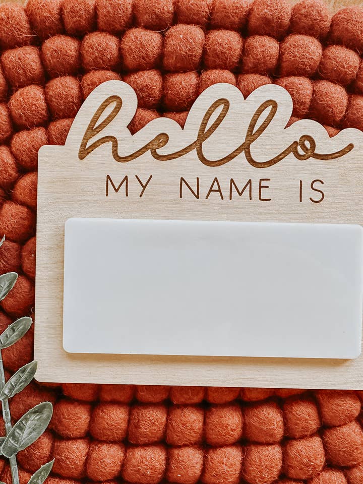 Dry Erase Reusable Birth Announcement for Newborns for wholesale by Hazel + Bloom Co