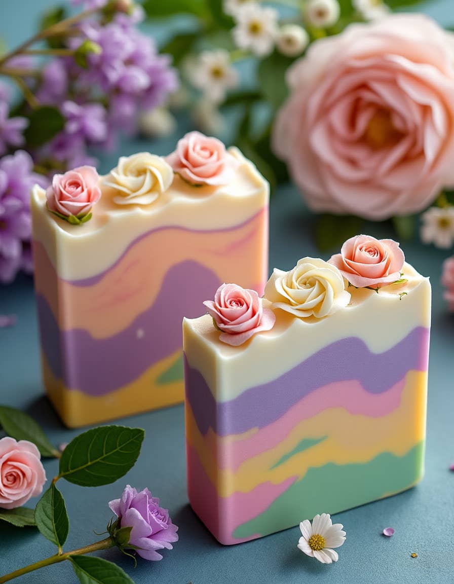 Priscila Leen Arts at Florida Soap Candle - Wholesale Bar Soap - Wild Flowers Spring Soap6