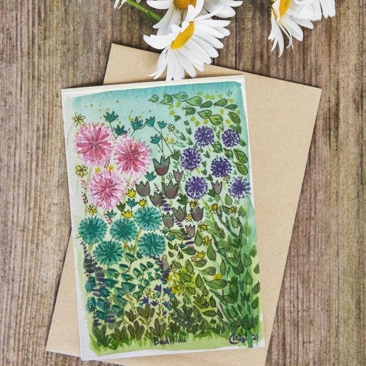Spring Explosion Card x5 for wholesale by Badibidu Watercolours