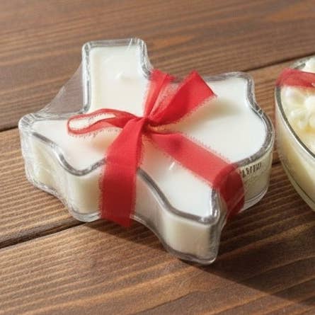 Bougie en verre en forme de Texas | Fait main sur mesure pour la vente par Shia Scents