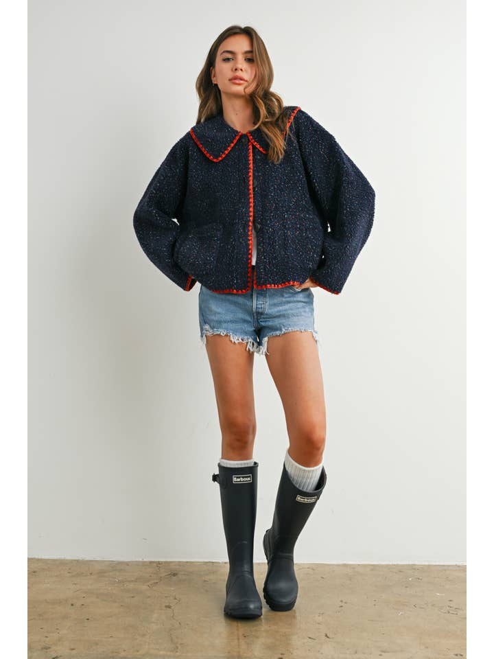 BUTTERMELON - Wholesale Jacket - Women's - Buttoned Fleece Puffer Jacket - BMJ78487