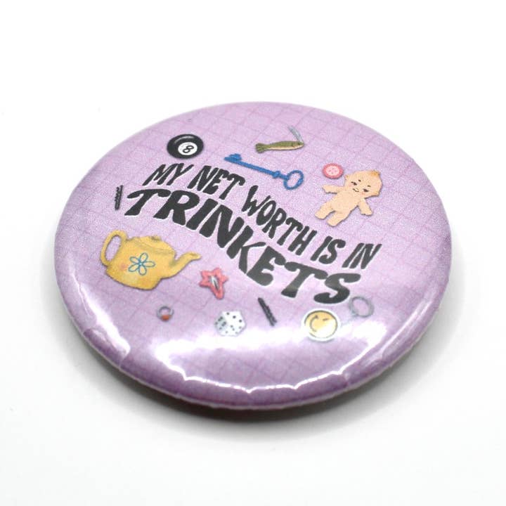 Crowded Cat Studio - Wholesale Lapel Pin/Button - Trinket Lover Button Pin - 2.25 in1