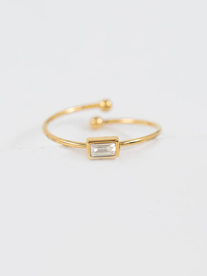 Rectangle Charm Adjustable Ring for wholesale by Lovoda