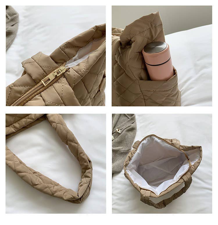 wandf - Vente Tote bag – femme - Sac fourre-tout matelassé en nylon pour femmes, sac de transport pour navetteurs, cadeau5