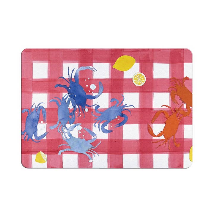 Planche à découper Crabe Rouge pour la vente par Liz Lind Editions