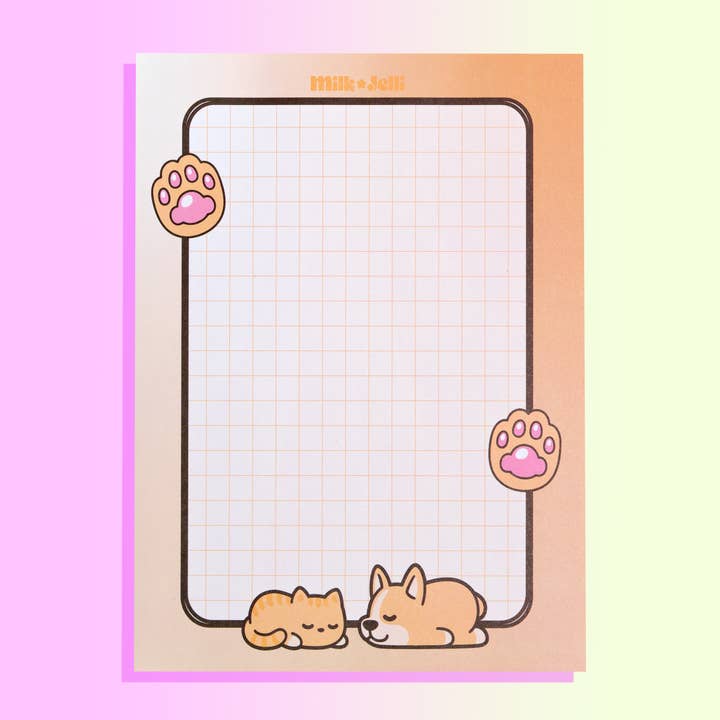 Milk Jelli - Wholesale Stationery/Notecard Set - Kawaii Pets Stationery Set