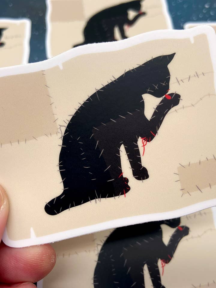 Vinyl Decal - Cat Flag - Our Flag Means Death for wholesale by The Red Swan Shop