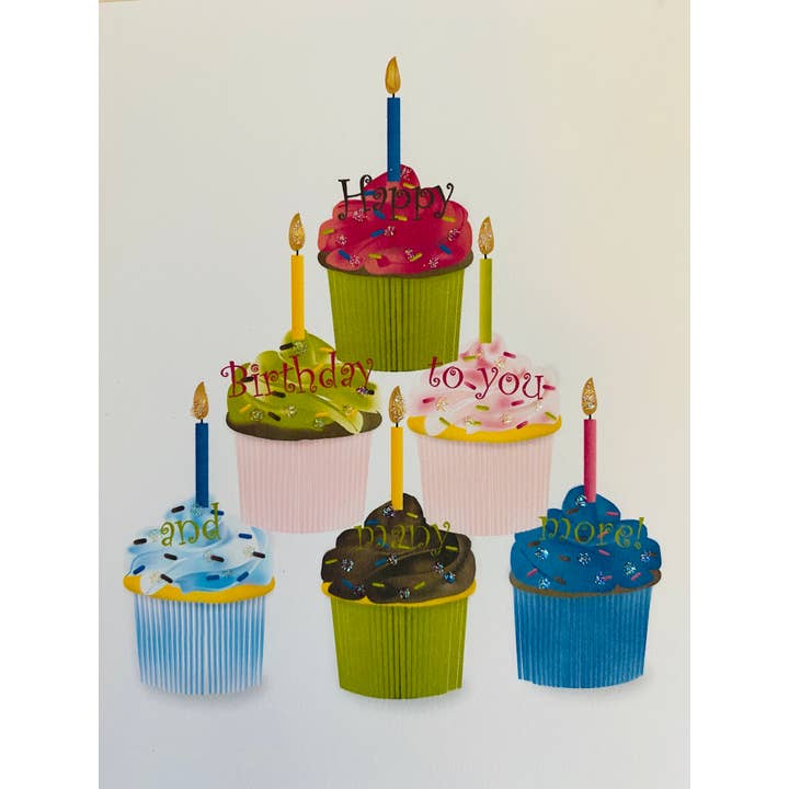 Studio Daedre - Wholesale Birthday Card - Cupcakes - Loose Card