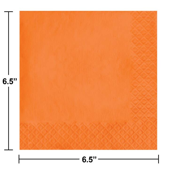 Bulk Party Decor - Wholesale Disposable Napkin - Sunkissed Orange Value Friendly Luncheon Napkins, 20/Pkg1