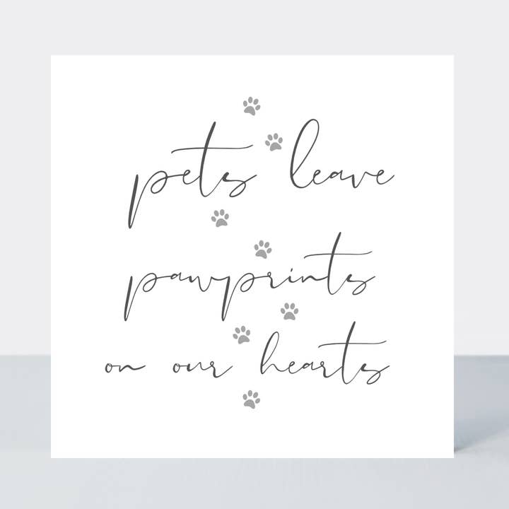 Algo Simple Las Mascotas Dejan Huellas En Nuestros Corazones Tarjeta para venta al por mayor de Petimo