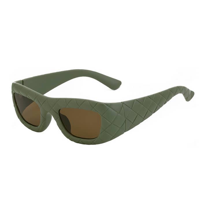 ACCITY - Wholesale Sunglasses - Women's - FASHIONABLE FAUX LEATHER LARGE FRAME SUNGLASSES_CWASG07322