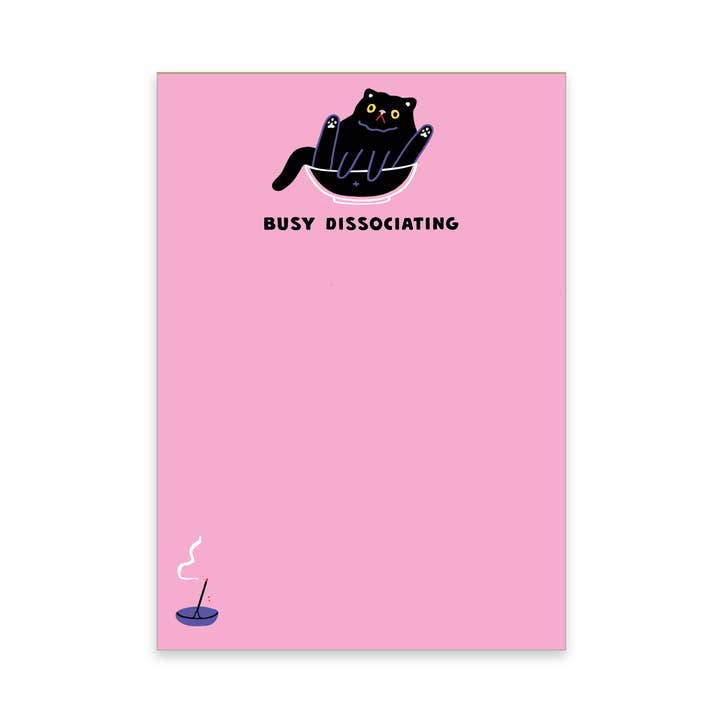 Party of One - Wholesale Notepad - Dissociating Cat Notepad1