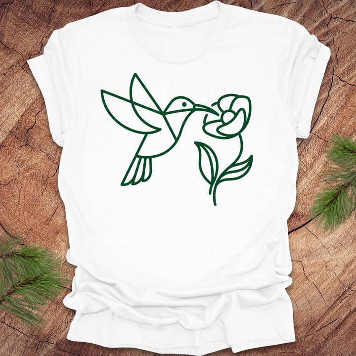Simple Hummingbird Tee for wholesale by Wandering Owl Adventure Co.