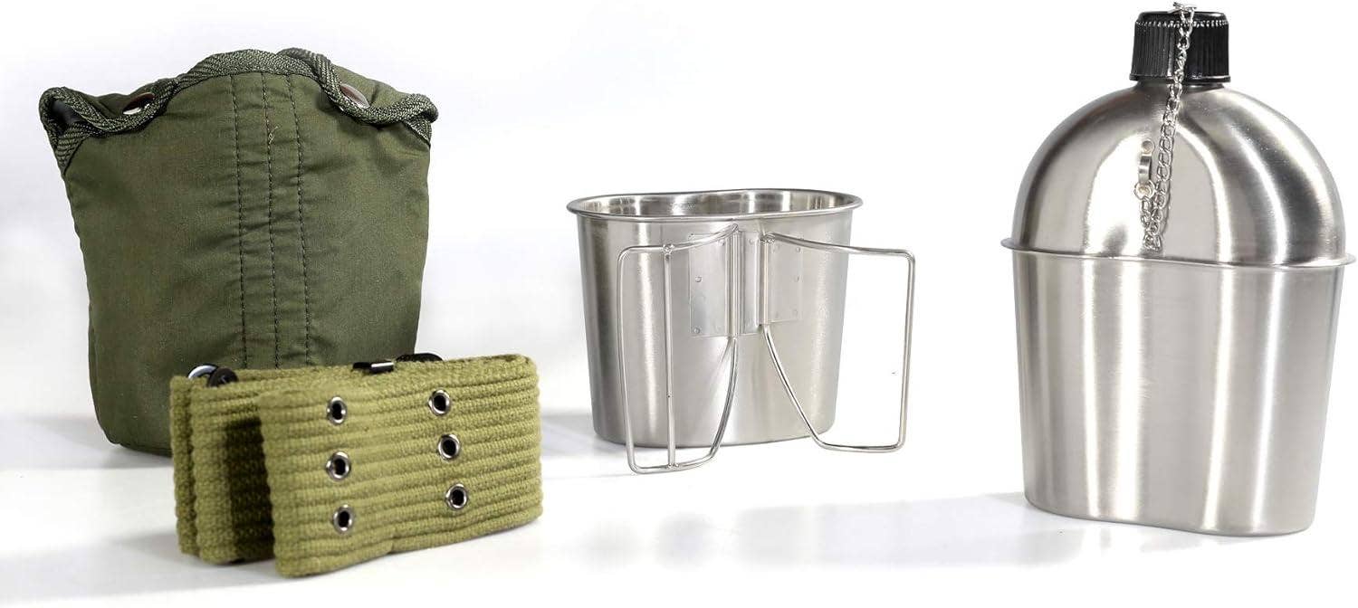 VIGOR - Wholesale Water Bottle - High Quality Stainless Steel Canteen Military with Cup and G6