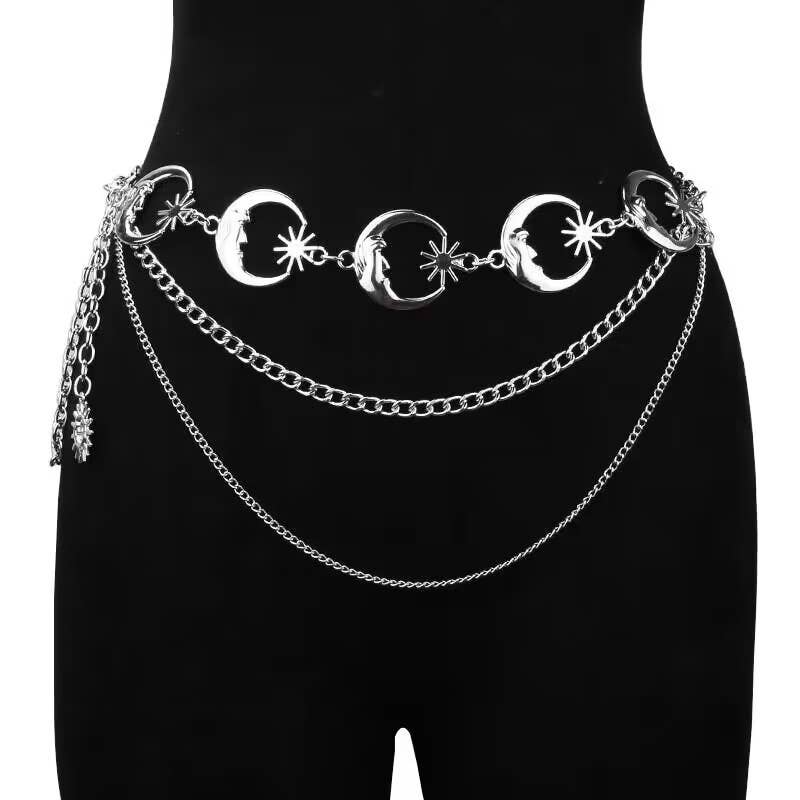 Tourtiwi - Wholesale Belt - Women's - Sun Moon Waist Chain, Metal Body Chain3