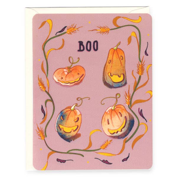 Halloween hälsningskort - Boo Pumpor för wholesale av H.macdo Paper Co.