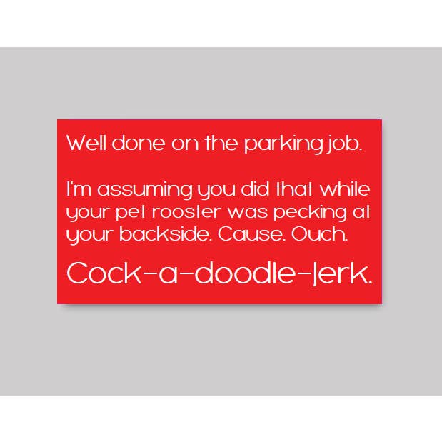 Parking Ouch for wholesale by What She Said Creatives