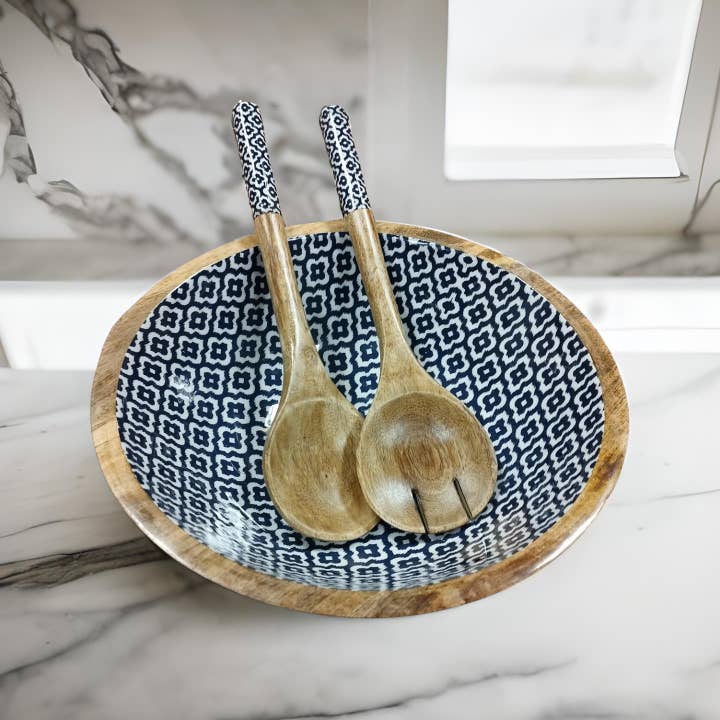 Hartsmede - Wholesale Serve Bowl - Medium Serving Bowl Set With Spoons Stunning Wood Salad Bowl12