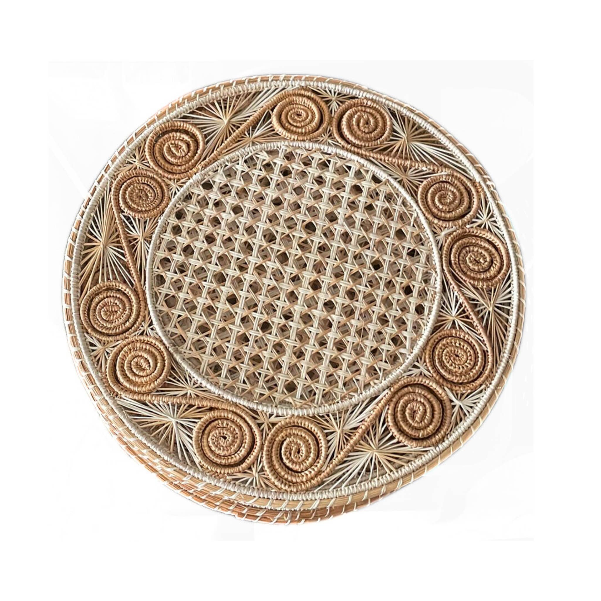 Artett - Wholesale Placemat - Caracol Iraca Placemat Taupe - Straw Raffia Tableware