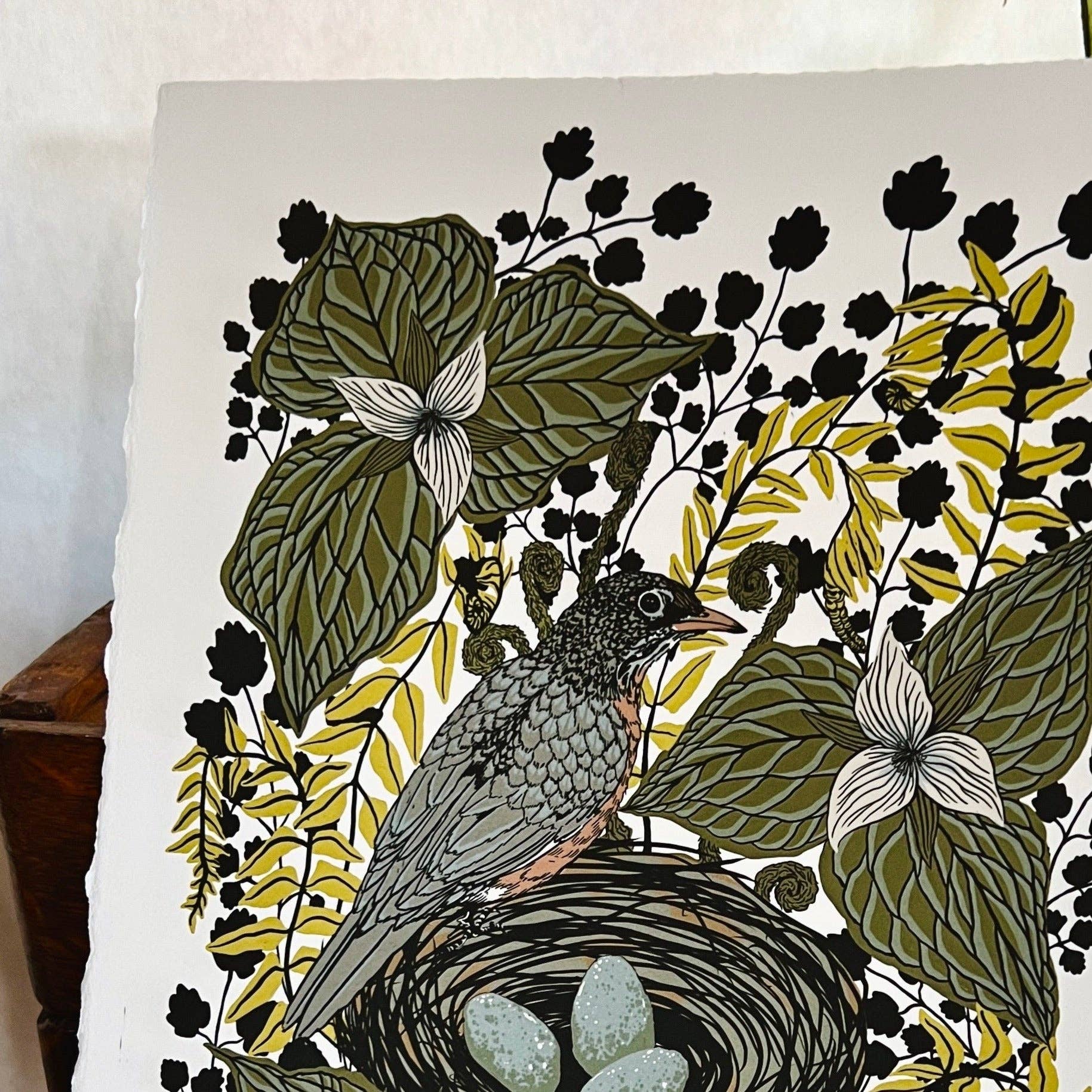 Needlebone, LLC - Wholesale Art Print - Wakerobin - 14x11 Print1