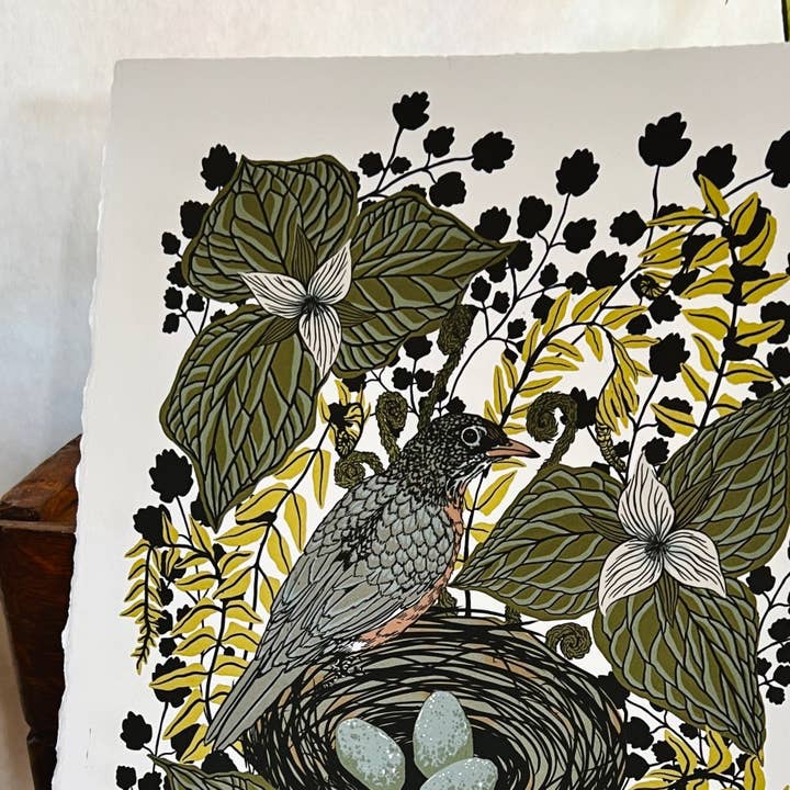 Needlebone, LLC - Wholesale Art Print - Wakerobin - 14x11 Print1