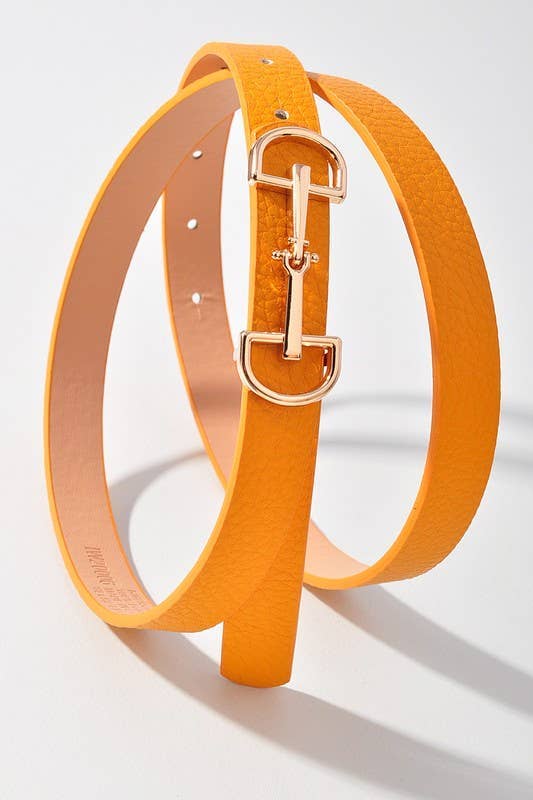 anbfashion - Venta al por mayor Cinturón - Mujer - Cinturón estrecho con hebilla LUX D Ring Horse Bit3