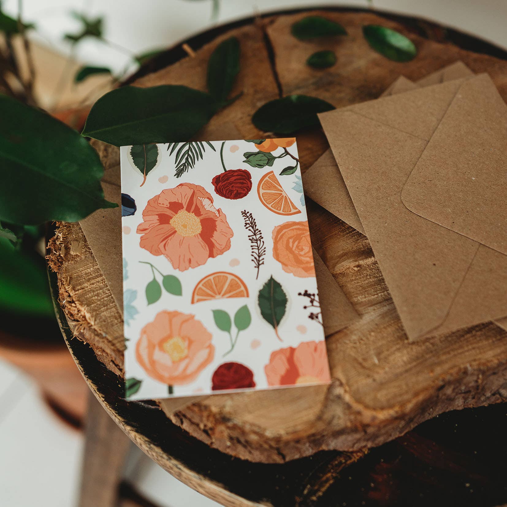 Wildwood Paper - Vente Assortiments de papeterie/cartes - Ensemble de 6 mini cartes botaniques pliées avec 2 motifs floraux2