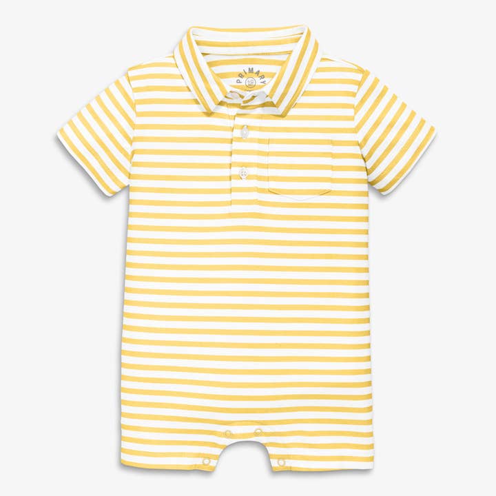 Primary - Wholesale Jumpsuit - Baby - Baby Polo Shortie In Mini Stripe
