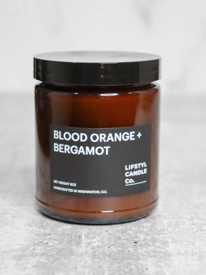 Blood Orange + Bergamot Soy Candle for wholesale by LIFSTYL CANDLE CO.