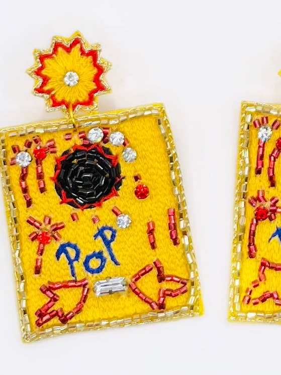 Boucles d'oreilles ornées de perles « Pop It's » TNT, 4 juillet pour la vente par The Pearled Panther