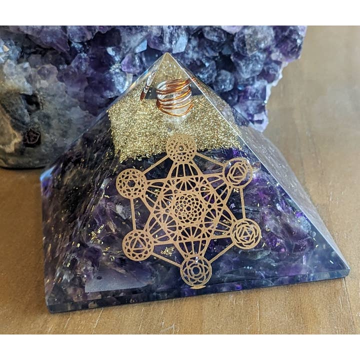 BW Imports - Wholesale Spiritual Stone/Crystal - 75mm Orgone "Healing" Pyramid1