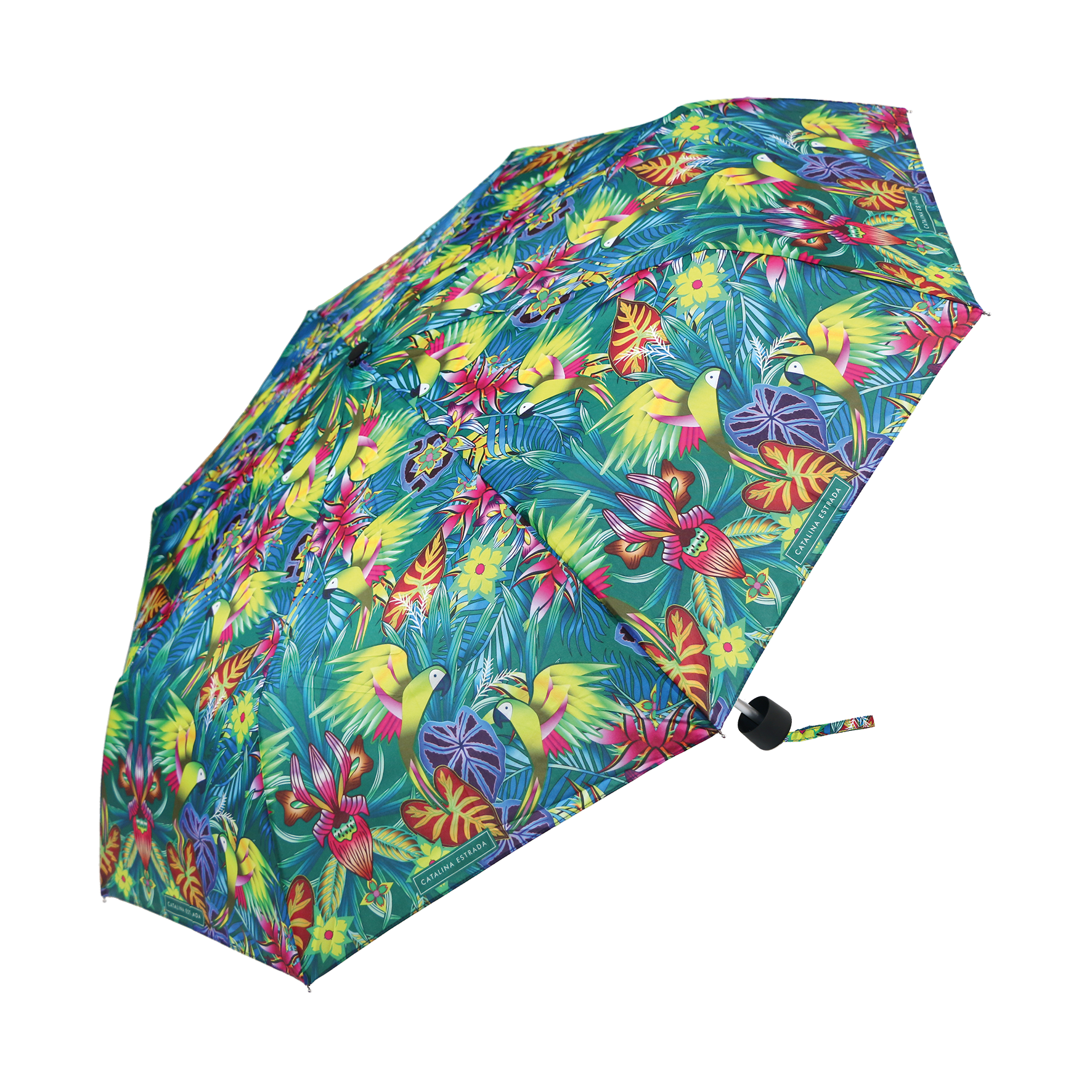Cuatrogotas - Wholesale Umbrella - Women's - Catalina Estrada Foldable Umbrella Guacamaya. Ref-620081