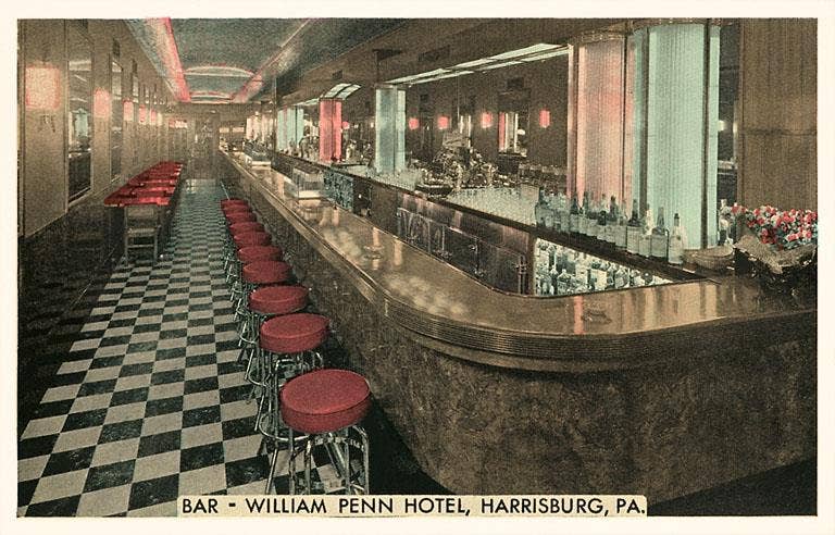 Found Image Press - Wholesale Magneet - Magneet CL-97 William Penn Hotel, Harrisburg0