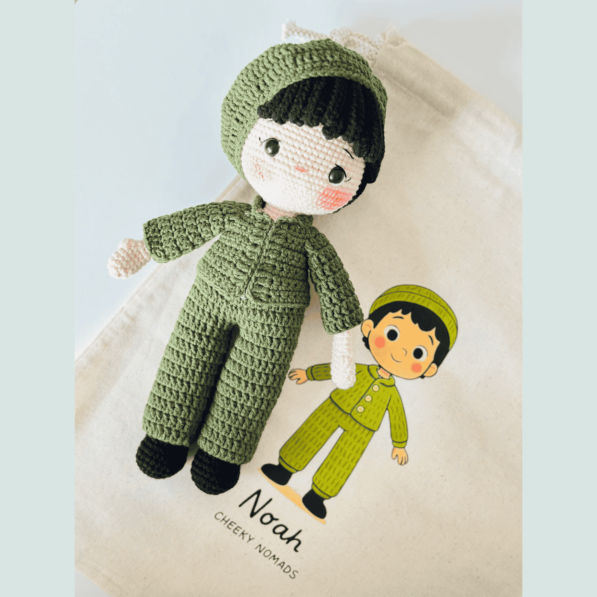 Cheeky Nomads - Wholesale Doll - Kids - handmade organic crochet doll Noah, Amigurumi doll5