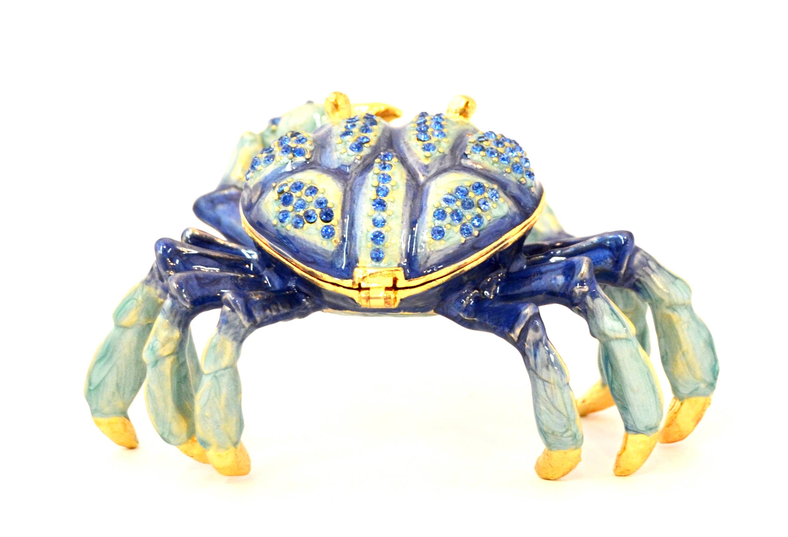 Ciel Collectables - Wholesale Jewelry Box/Organizer - Bejeweled Green Crab  Trinket Box. Hand Set Swarovski8
