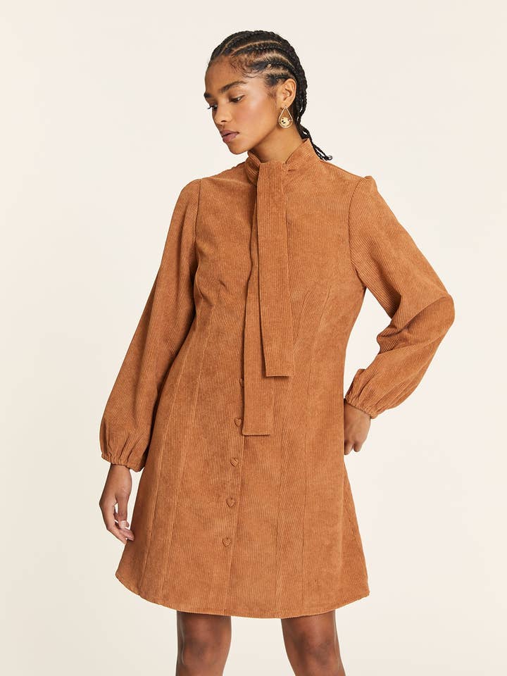 Pepaloves - Wholesale Dress - Women's - VESTIDO DE PANA CON LAZADA TOFFE0