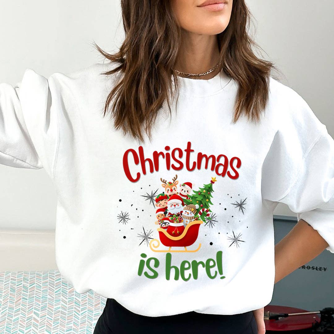 LA Shirt Company - Wholesale Graphic Sweatshirt - Women's - Christmas Is Here - Sweatshirt & Hoodie1