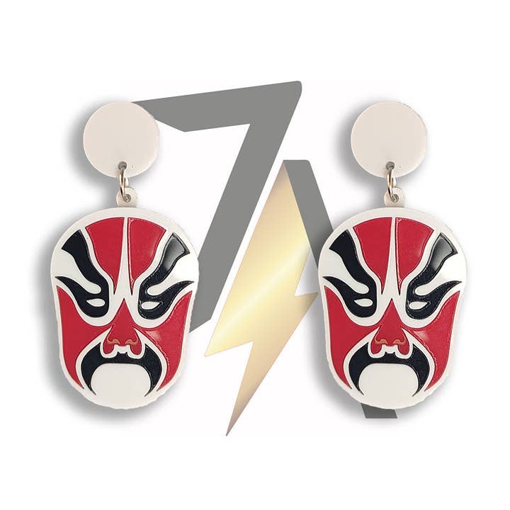 Chinese Opera Mask Acrylic Dangle Sterling Silver Earrings and other Purchase Wholesale chinese spoons. Free Returns & Net 60 Terms on Faire trending on Faire.