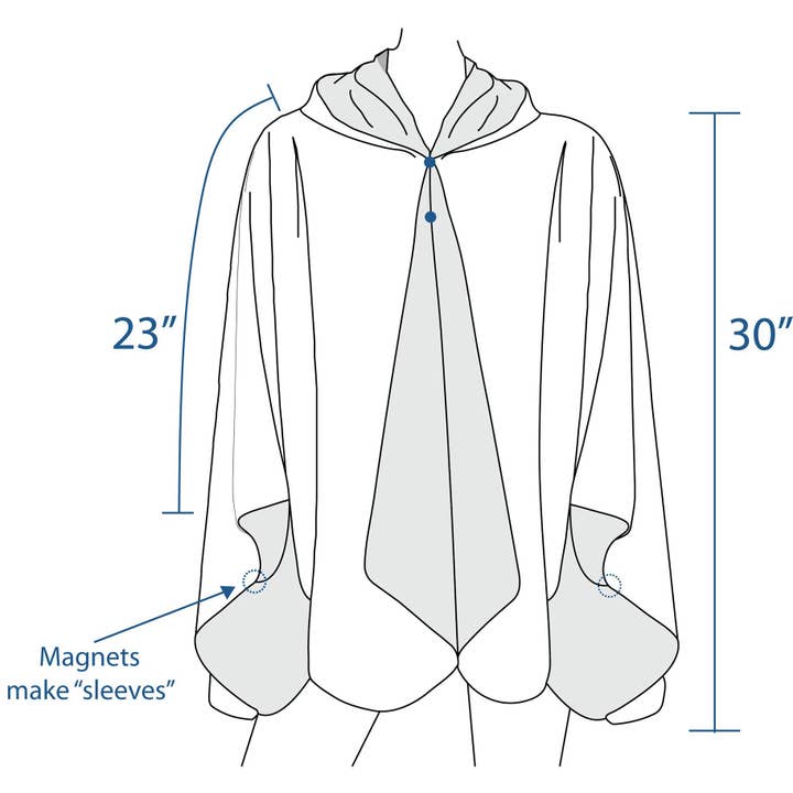 RainCaper - Wholesale Poncho - Women's - William Morris Strawberry Thief & Black Reversible Rain Cape Poncho – Hooded Womens Wrap4