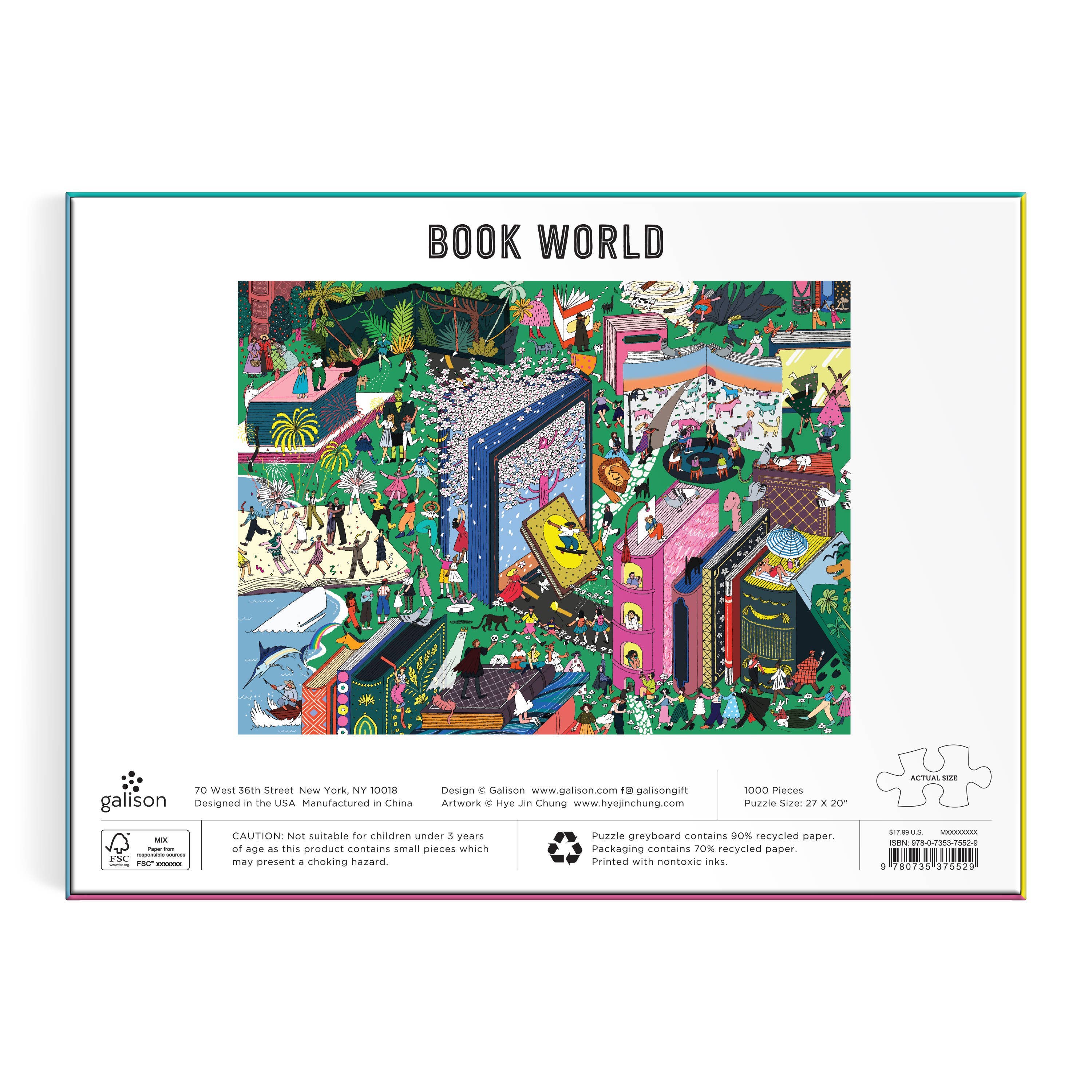 Chronicle Books - Wholesale Puzzle - Adult - Book World 1000 Piece Puzzle3