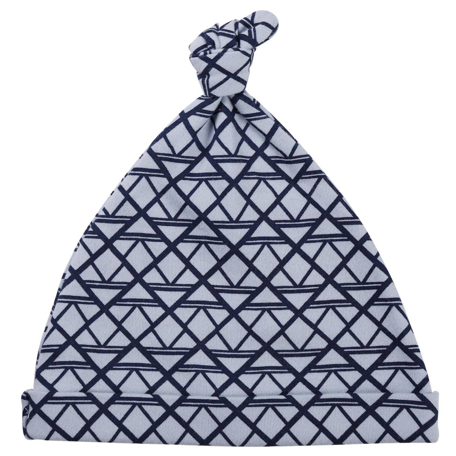 Asher and Olivia - Wholesale Jumpsuit - Baby - Baby Footie w/ Hat - Geo Sea Print1